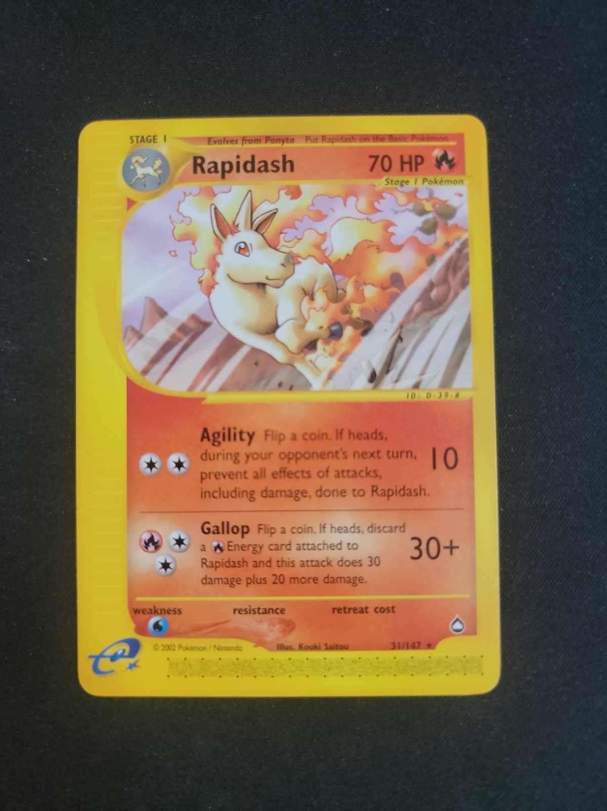 Rapidash 031/147 Aquapolis Regular NM/LP
