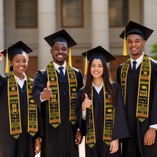 Custom African Sash 2026 with Traditional Kente Pattern,African Graduation Stole