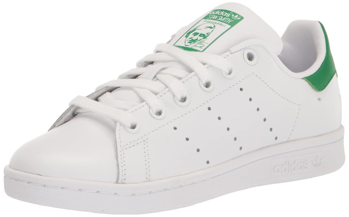 Adidas Originals Stan Smith Mens Leather Casual Sneaker - White/White/Green