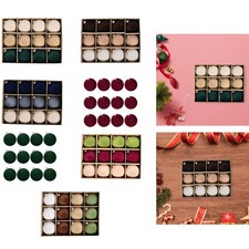 12Pcs Christmas Ball Ornaments Hanging Balls Flocked Christmas Tree Decorations