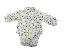 Hartstrings Baby Christmas Tree Print Long Sleeve Bodysuit