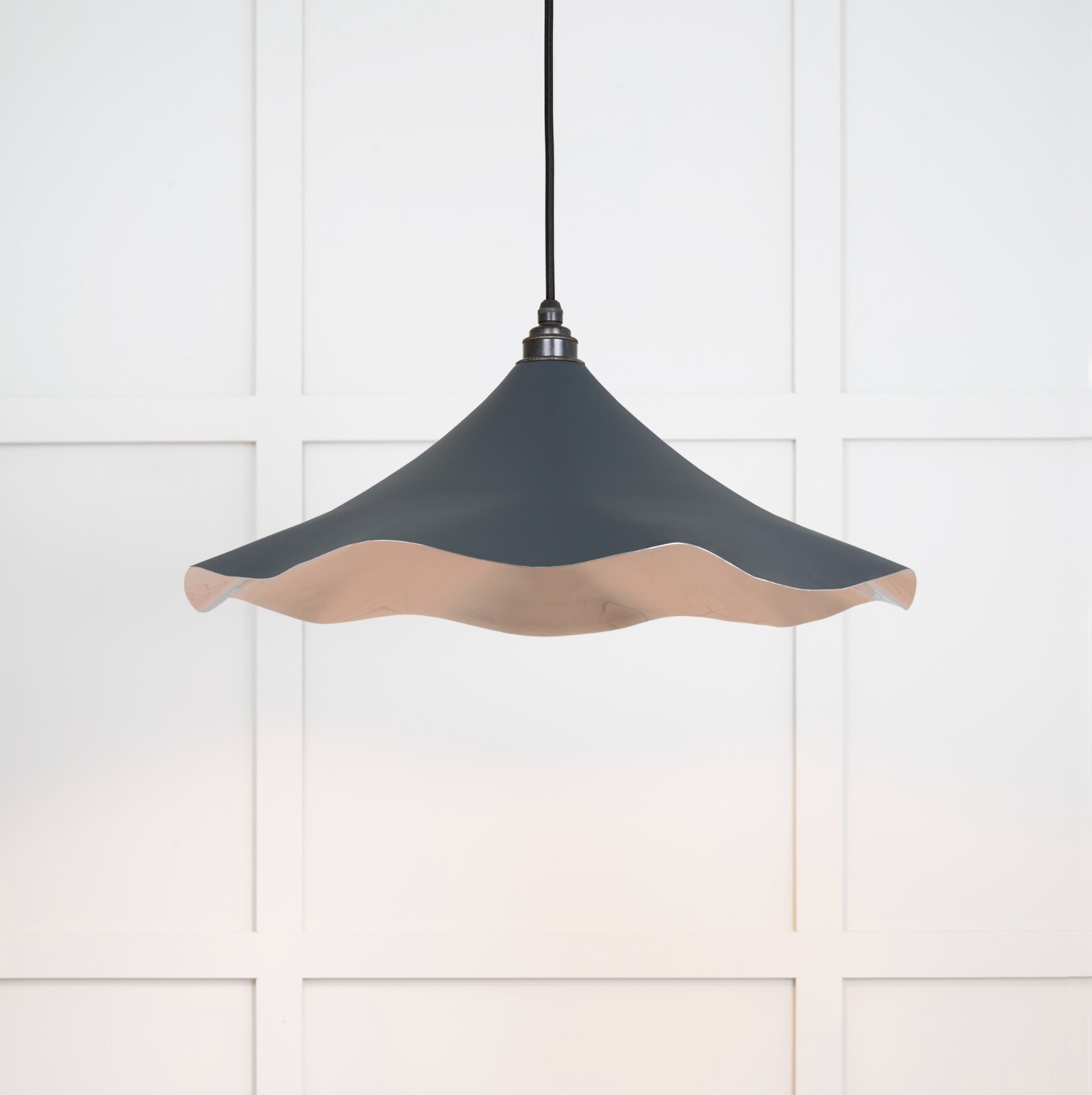 From The Anvil 49730SSO Smooth Nickel Flora Pendant in Soot
