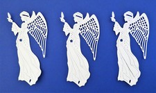 Christmas Angel 2 Winter Paper die cut Intricate 3 pc Scrapbook Embellishment