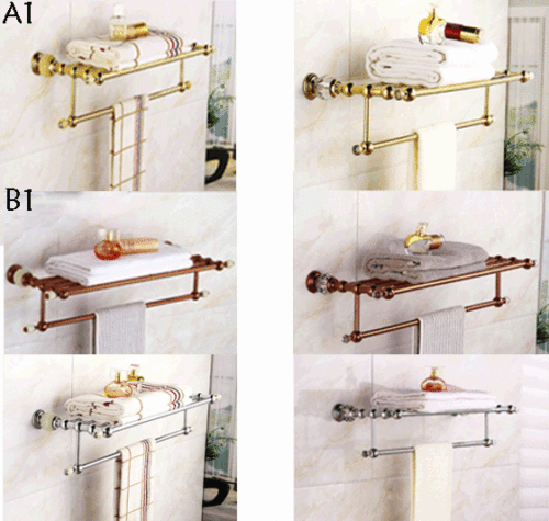 Bathroom Accessories Wall Mounted Towel Rack Shelf Toilet - Picture 1 of 16