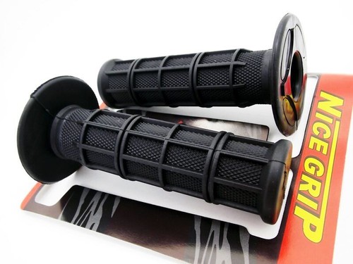 HONDA CRF450F JBS BLACK HAND GRIP SET LEFT RIGHT PAIR HANDLEBAR GRIPS - Picture 1 of 4