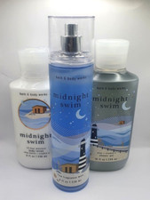 BATH AND BODY WORKS MIDNIGHT SWIM BODY MIST, LOTION  WASH SET OF 3 