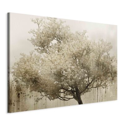 Baum Abstrakt Natur Beige VLIES LEINWAND DEKO BILDER WANDBILD XXL WOHNZIMMER