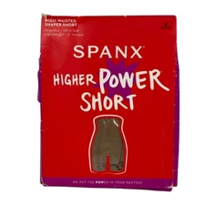 Spanx NEW Higher Power Short SM Cafe Au Lait Shapewear 6" Inseam Seamless #2745