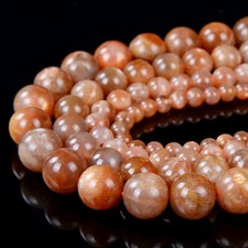 Sunstone Gemstone Grade AAA Round 4MM 6MM 8MM 10MM Loose Beads D20 
