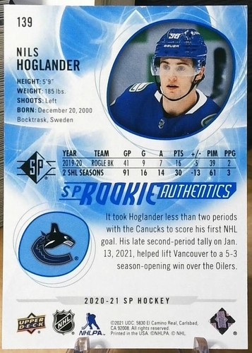 2020-21 Upper Deck SP Rookie Authentics u-pick - Picture 52 of 54