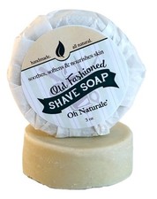 Oh Naturale Shave Soap ~ All Natural Handmade Shaving Disk 3oz Bar Made in USA