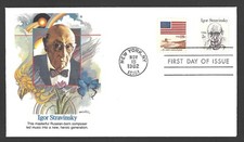 1982 US Postage - SCOTT 1845 - IGOR STRAVINSKY - FDC Fleetwood - AAVB