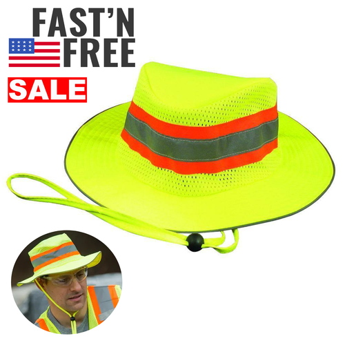 Reflective Work Hats For Men Construction Sun Protection Outdoor Yard