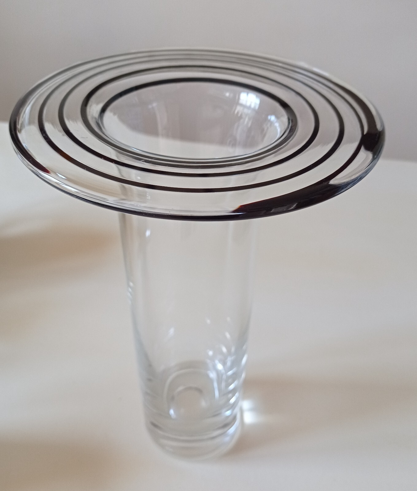 Vase cylindrique en verre transparent épais stable contre le basculement des grandes fleurs