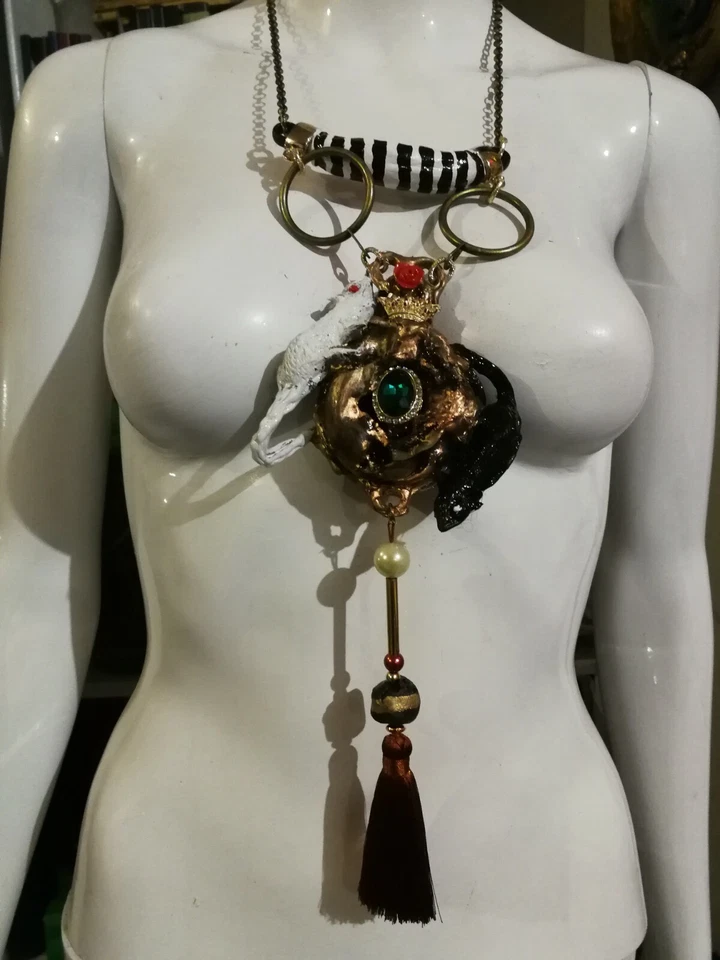 collar de joyería de lujo estilo vintage colgante mujer accesorios joyas dijes Foto 3 de 4