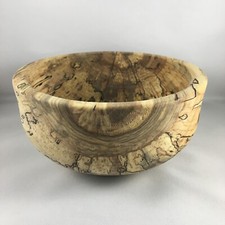 Hand Turned Decorative Wood Bowl Table Art Centerpiece Handmade Beautiful Grain