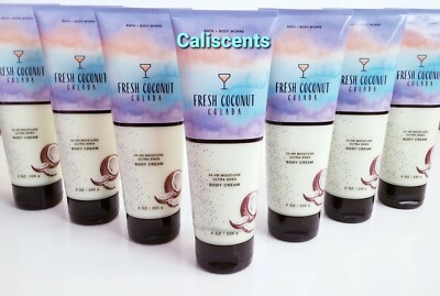 Bath & Body Works FRESH COCONUT COLADA ULTRA SHEA BODY CREAM 8 OZ X1