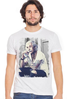 Einstein Tattuato Color & Grey 18-84 T-Shirt Urban Men Herren 100% Baumwolle geflammt
