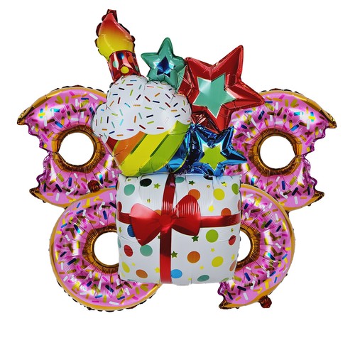 Globo de papel aluminio donut helado pastel decoración fiesta de cumpleaños - Imagen 66 de 111
