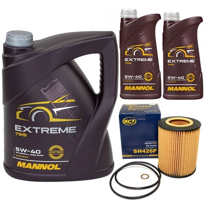 Motoröl Set MANNOL Extreme 5W-40 API 7 Liter + Ölfilter für BMW 3er 5er Z3 Z4 X5