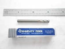 NEW HTC USA 3/16" DIA. X 5/8" LOC X 2" OAL X .030" CR 4FL. CC CARBIDE HP ENDMILL