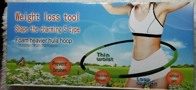 Massage Hoop Fitness Hula Exercise Detachable Sport Health Weight Loss Blue Gray