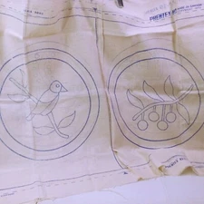 Vintage 70s Phentex Canada #3001 Double-Sided Printed Needlework Canvas Only