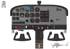Cessna 172 SP with Conventional Instruments Cockpit Poster 24"x36"
