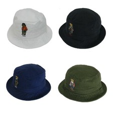 Polo Ralph Lauren Polo Bear Preppy Bear Safari Bucket Hat Cap - 4 colors -