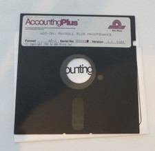 5.25" Floppy Disk Accounting Plus Add-On Payroll Plus Maintenance computer vtg