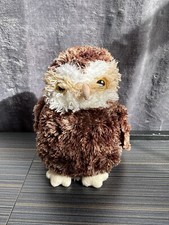 Douglas Cuddle Toys Owl 8" Realistic Brown White Plush Toy Stuffed Animal Bird