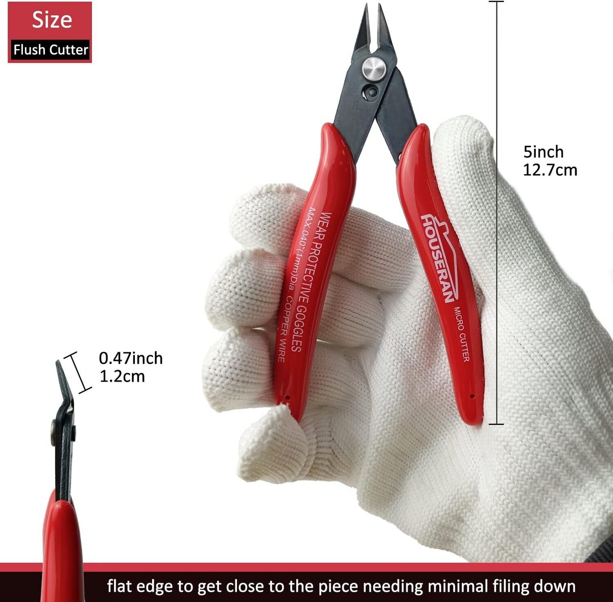 KATA 5 Inch Icro Wire Cutter,Precison Ini Flush Cutters And Clean Cut - View #6