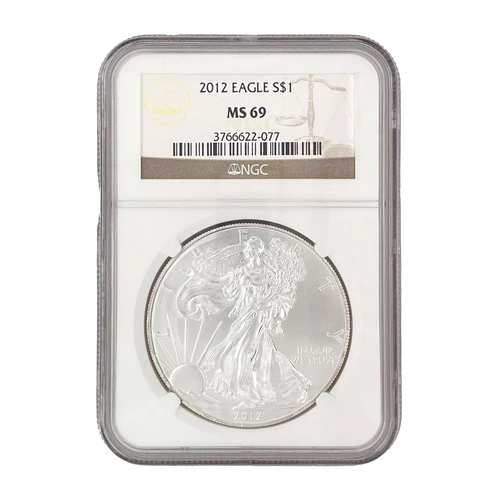 NGC MS69 2012 American Silver Eagle $1 Coin