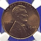 ⭐️ 1944 LINCOLN WHEAT CENT 1C NGC MS 66 RD 🔥 Fire Red Color UNCIRCULATED Coin