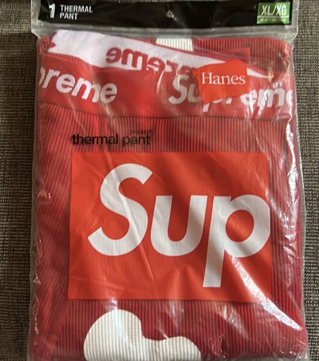 [ XL / XLarge ] Supreme Hanes Bones Thermal Pant Red (1 Pack) [NEW]
