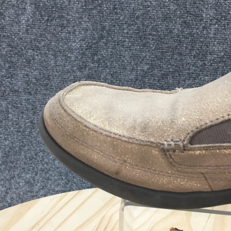 Crocs Zapatos Mujer 9 Mocasines Puntera Puntera Planos Informales 202303 Beige Cuero Sin Cordones Foto 3 de 4