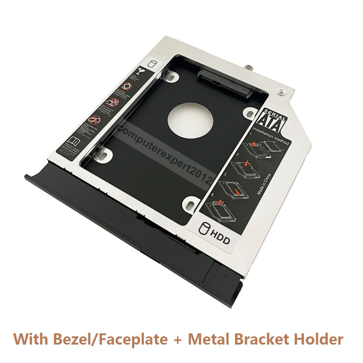 Bezel 2nd HDD SSD Hard Drive Frame Caddy For Lenovo IdeaPad 300