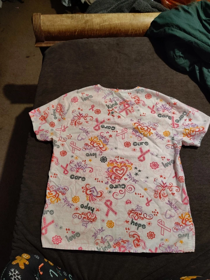 Blusa Médica Mujer Grande Rosa Conciencia del Cáncer de Mama Cinta Rosa Amor Coraje  Foto 3 de 4