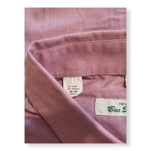 Ben Sherman Shirt Mens Size XL 16" Neck Pink Long Sleeve Button Up Shirt - Picture 9 of 13