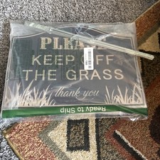 5 Signs -Please Stay off Grass Signs for Yard Sign with Stake 