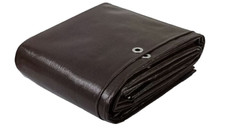 12X16 Heavy Duty Poly Brown Tarp Waterproof Tarpaulin Cover w/ Grommets