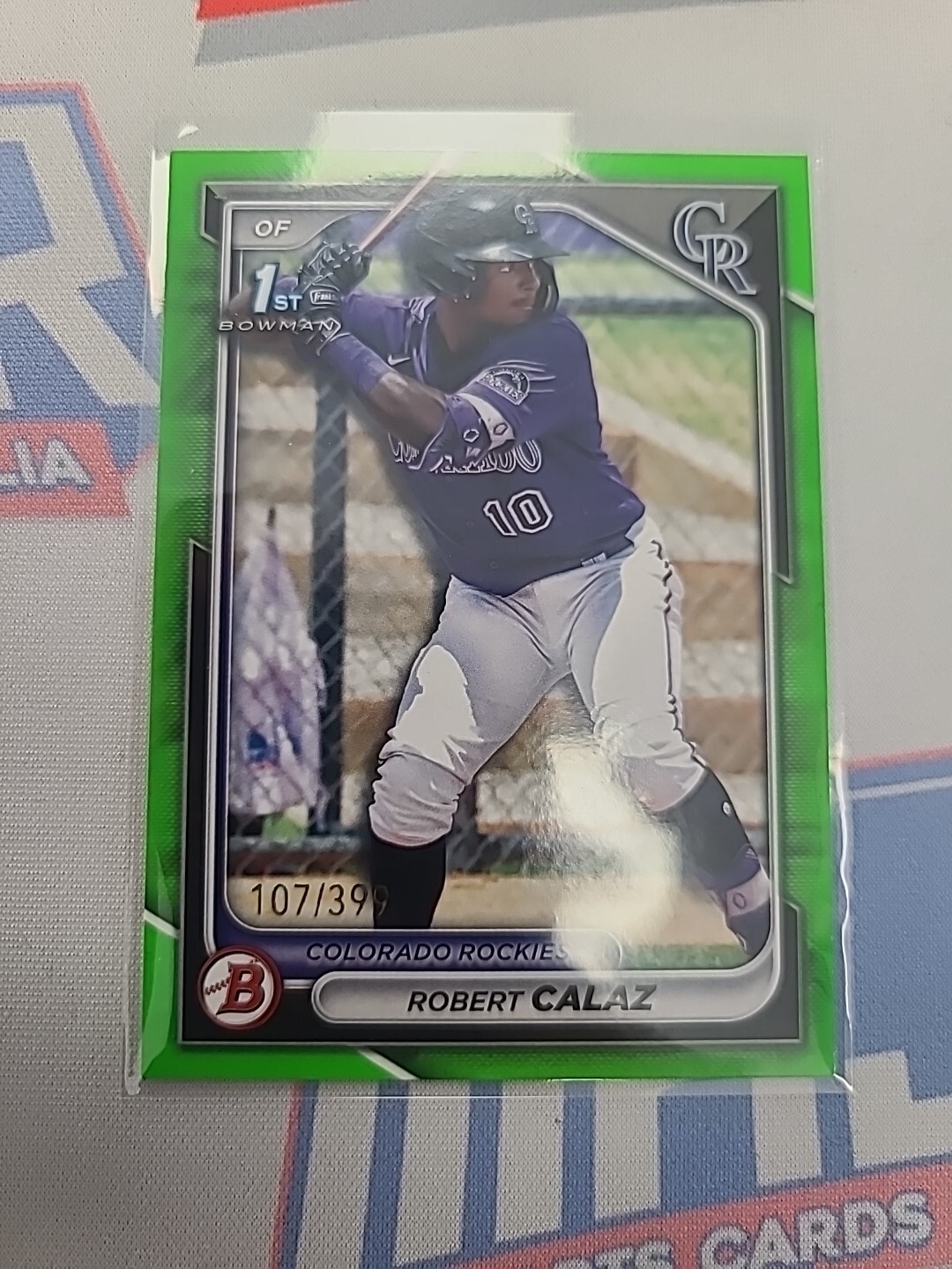 2024 BOWMAN GREEN BP131 ROBERT CALAZ # D 399 ROCKIES