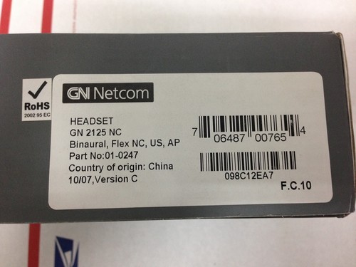GN Netcom GN 2125 NC Binaural Flex Headset 01-0247 - Picture 4 of 5