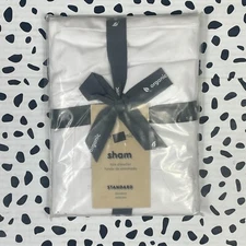 WEST ELM 100% Organic Cotton White Standard Pillow Sham 26 x 20