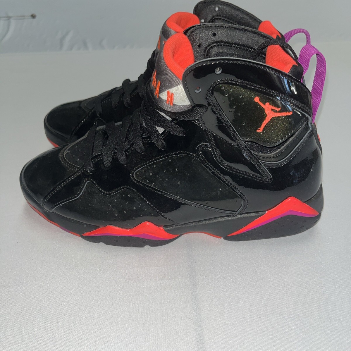 Nike Air Jordan 7 Retro Black 313358-006 Patent Leather Women's