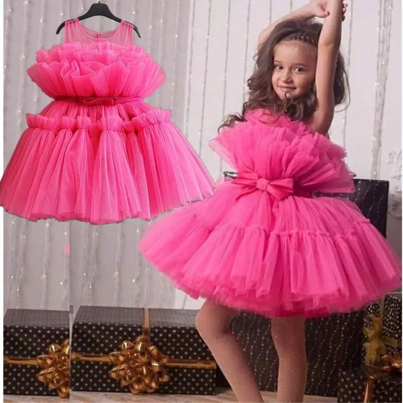 Buy Placehab Branded Baby Girl 1 Year Birthday Dress Clothes Long Sleeve  Lace Princess Christening Gown Infant Party Dress for Girls Tutu at  Amazon.in