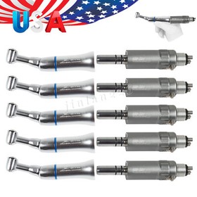 USA NSK Style Dental Slow Low Speed Handpiece Contra Angle Push /4Hole Air Motor