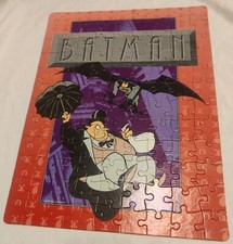 Vintage Golden 100 Piece Batman The Animated Series Penguin Puzzle BOX Damaged