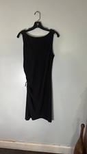 ABS Black Evening Dress With Gathering On The Side  Size M 