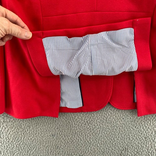 Talbots Blazer Womens 14 Aberdeen Red Pockets Button Up Office Career Everyday - Picture 6 of 11